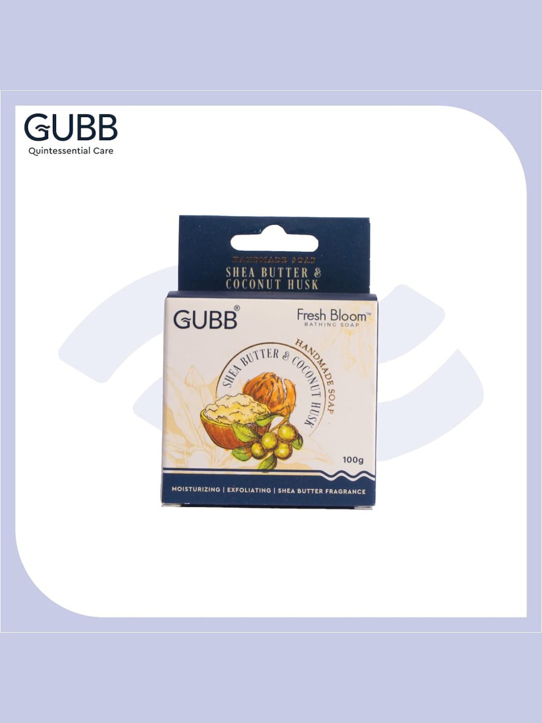 

GUBB Shea Butter & Coconut Husk Fresh Blossom Bathing Bar - 100g, White