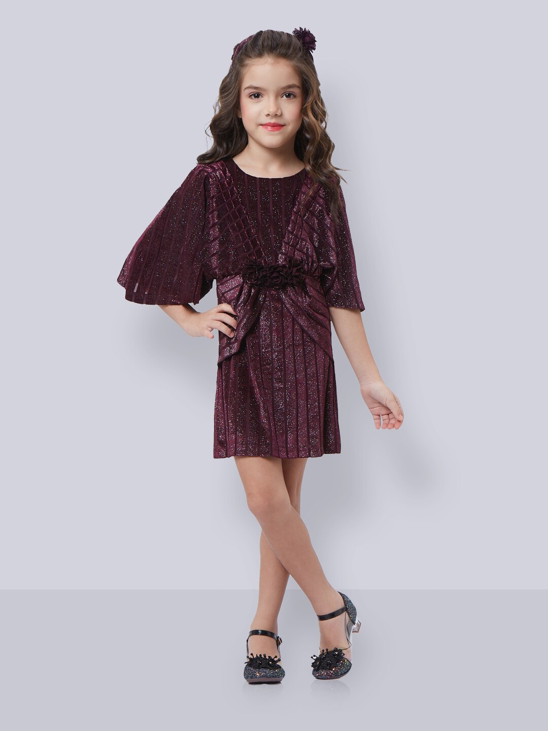 

Peppermint Velvet Sheath Dress, Purple
