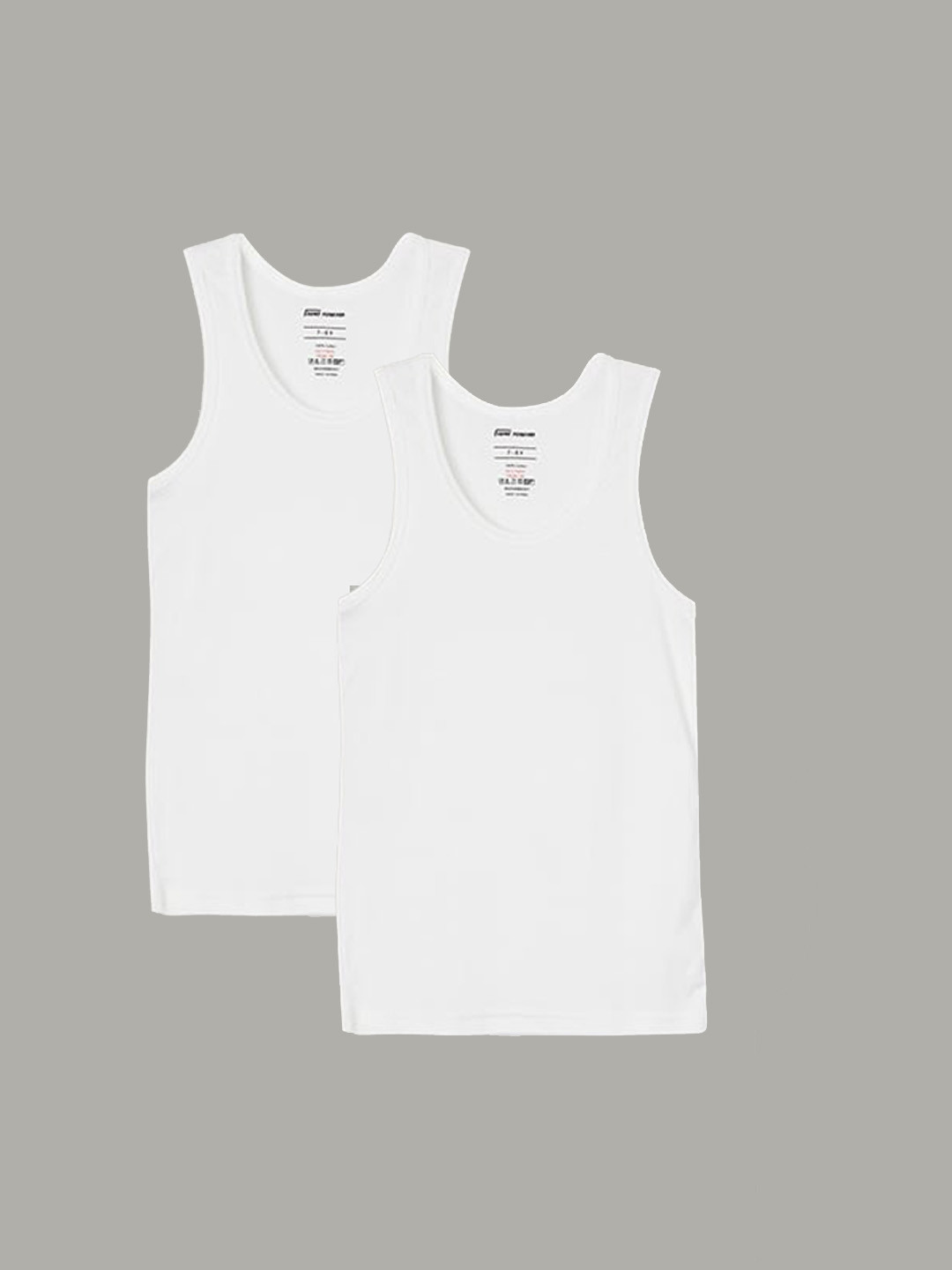 

Fame Forever by Lifestyle Boys Set Of 2 Cotton Sleeveless Innerwear Vests, White