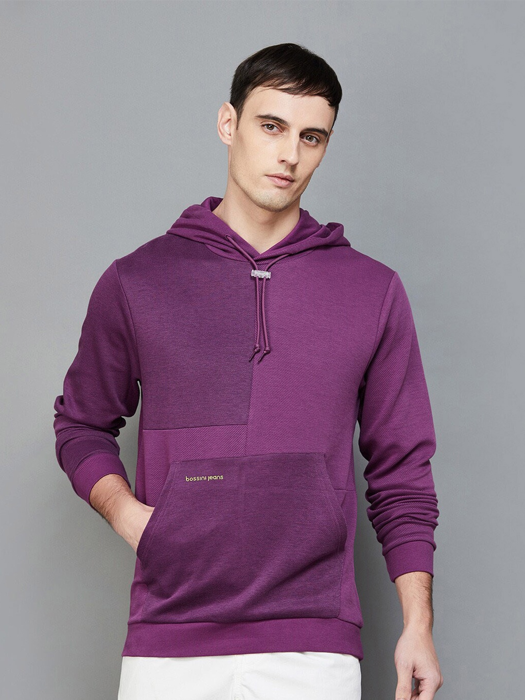 

Bossini Hooded Cotton Sweatshirt, Violet