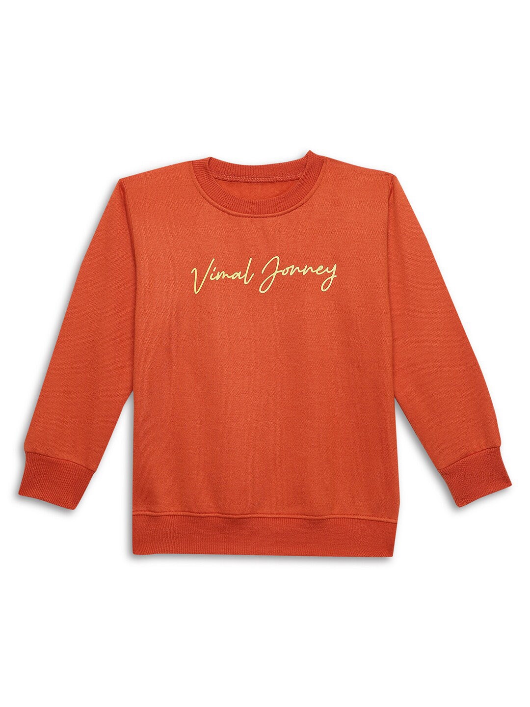 

VIMAL JONNEY Kids Typography Printed Pullover Sweatshirt, Rust