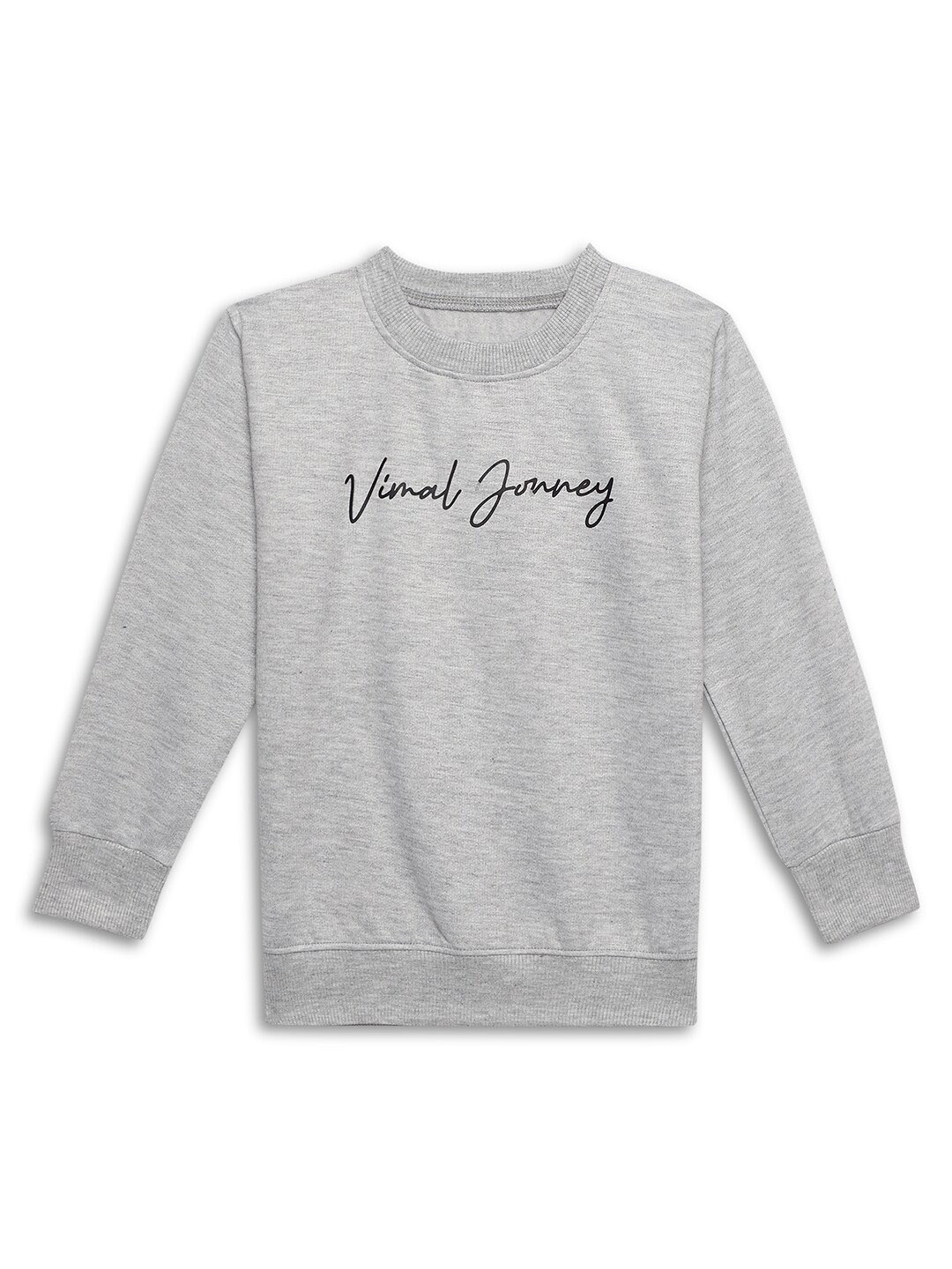 

MACK JONNEY Kids Typography Printed Fleece Sweatshirt, Grey