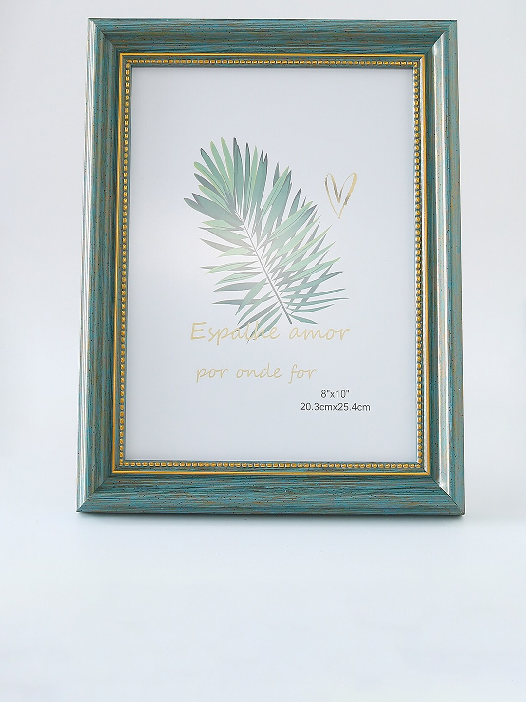 

Kuber Industries Green & Gold Toned Self Design MDF Table Photo Frame