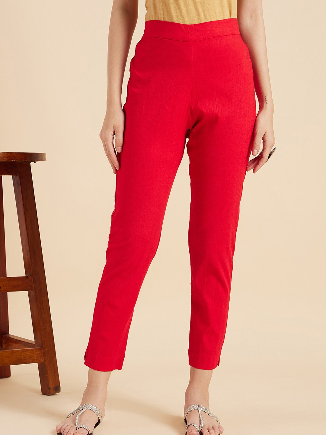 

Sangria Women Ethnic Trousers, Red