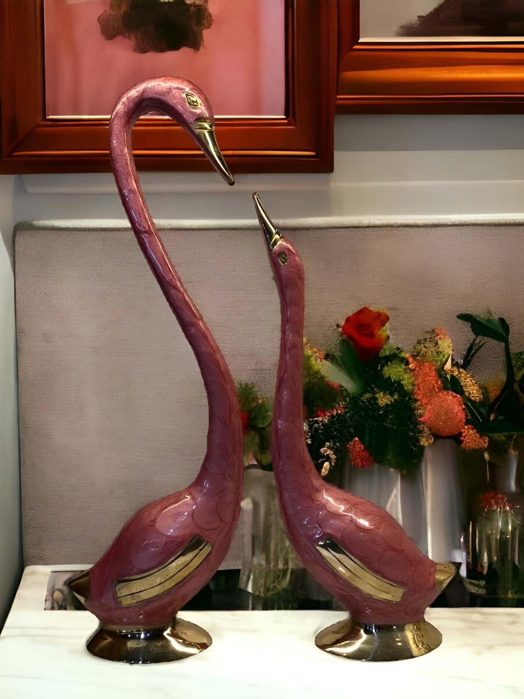 

The Artage Pink Swan Pair Showpiece