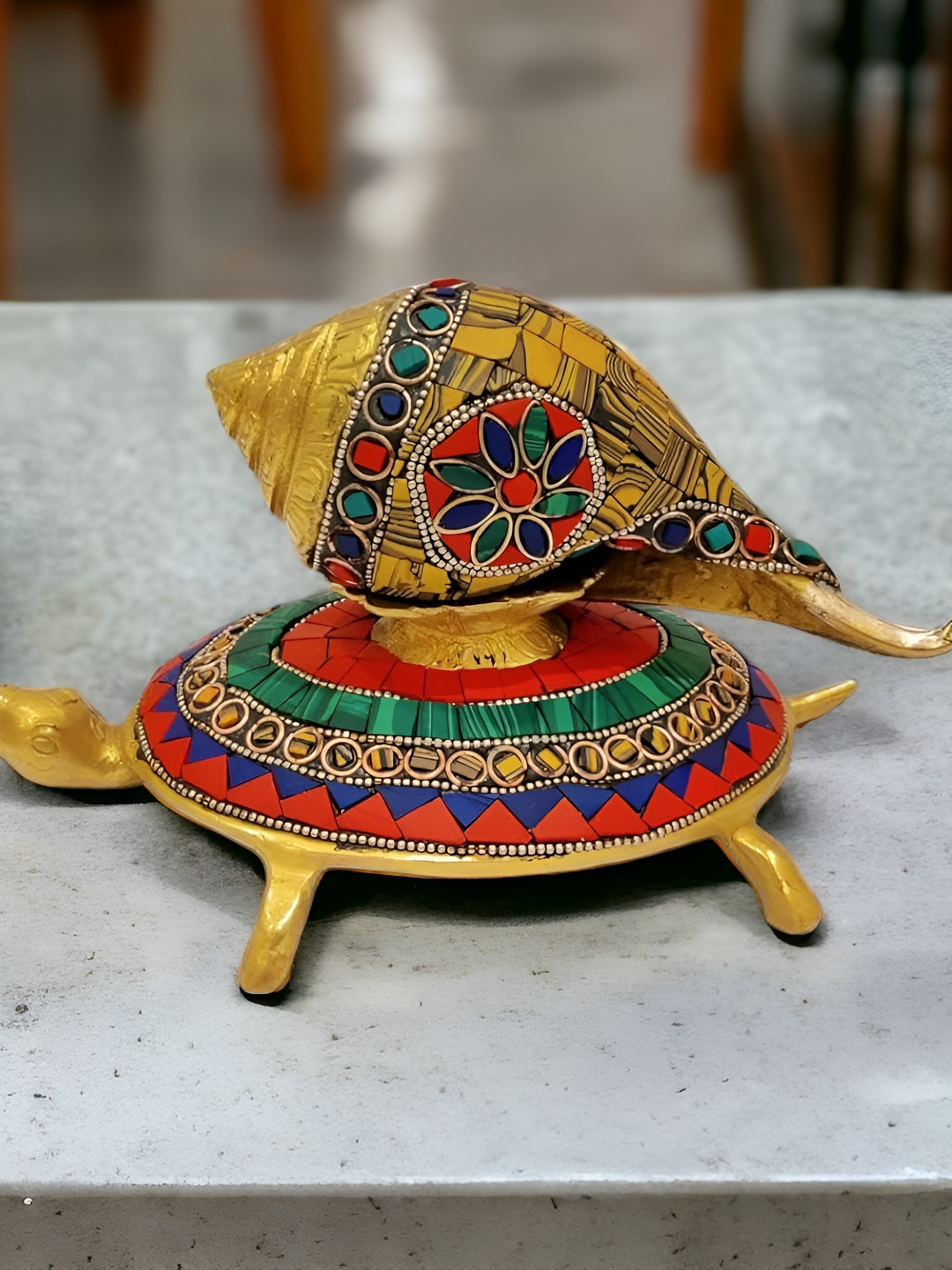

The Artage Gold-Toned Tortoise Shankh Showpiece