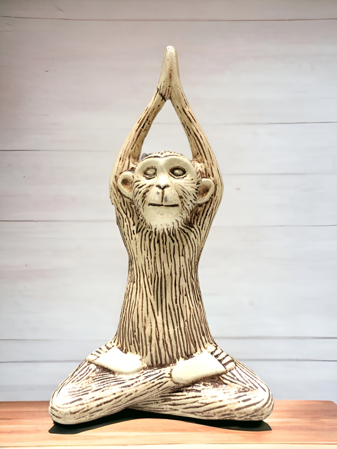 

The Artage White Yoga Pose Postures Monkey Showpiece