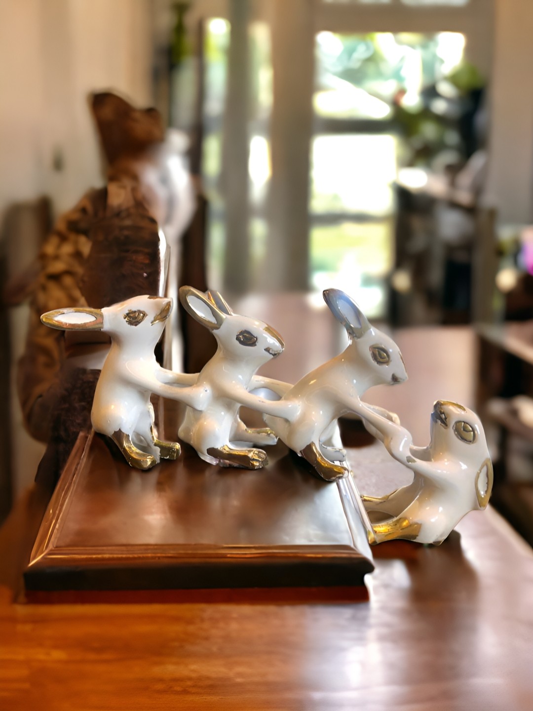 

The Artage White Rabbit Family Showpiece