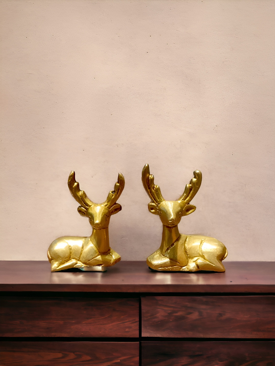 

The Artage Gold-Toned Deer Pair Brass Showpiece