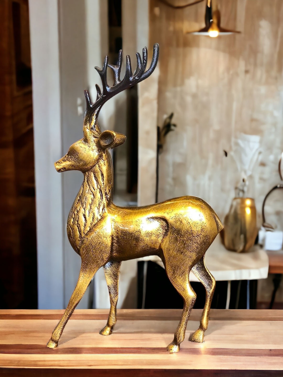 

The Artage Gold-Toned Deer Idol Showpiece