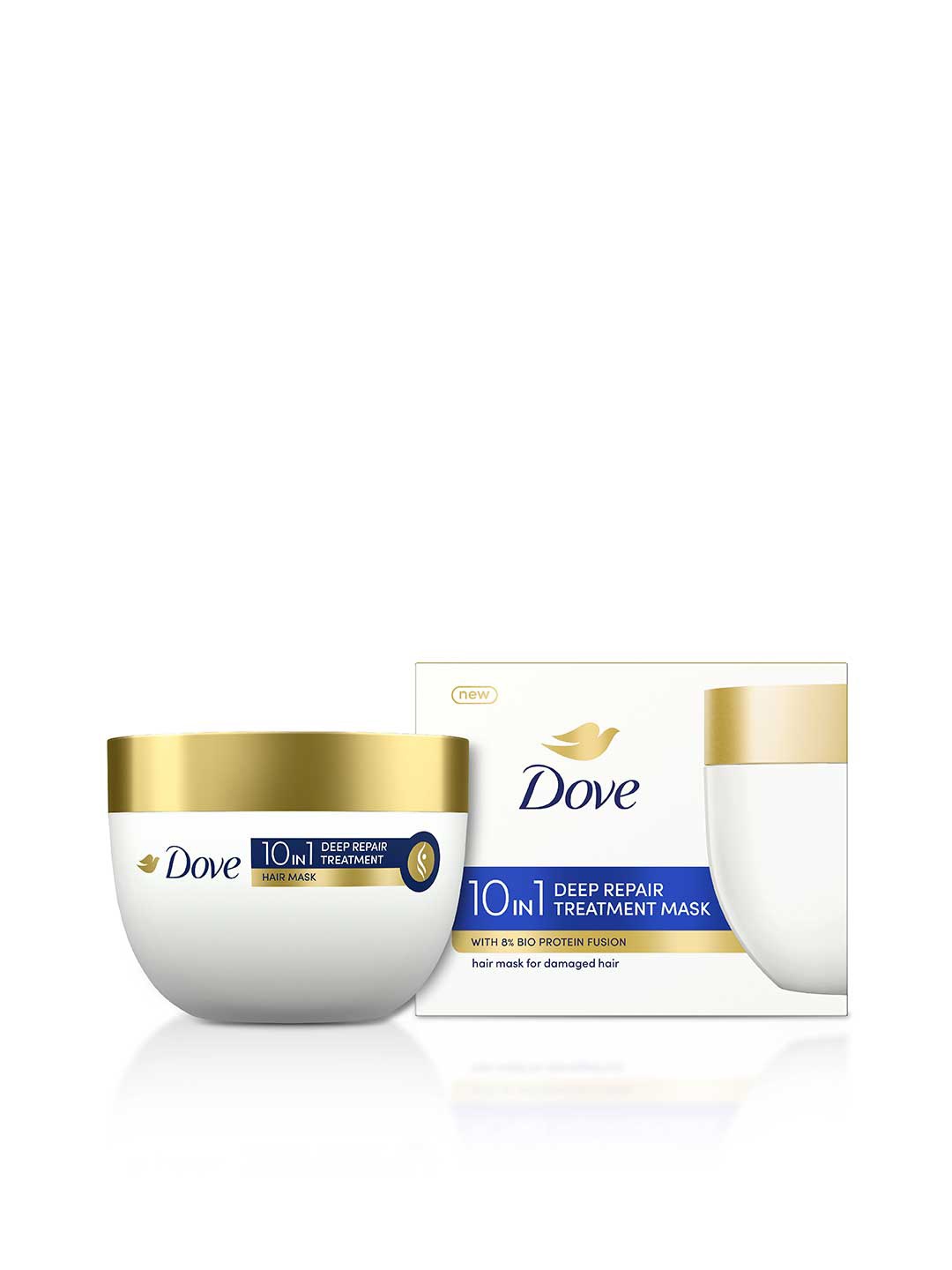 

Dove 10-in-1 Deep Repair Treatment Hair Mask for Damaged Hair - 300ml, White