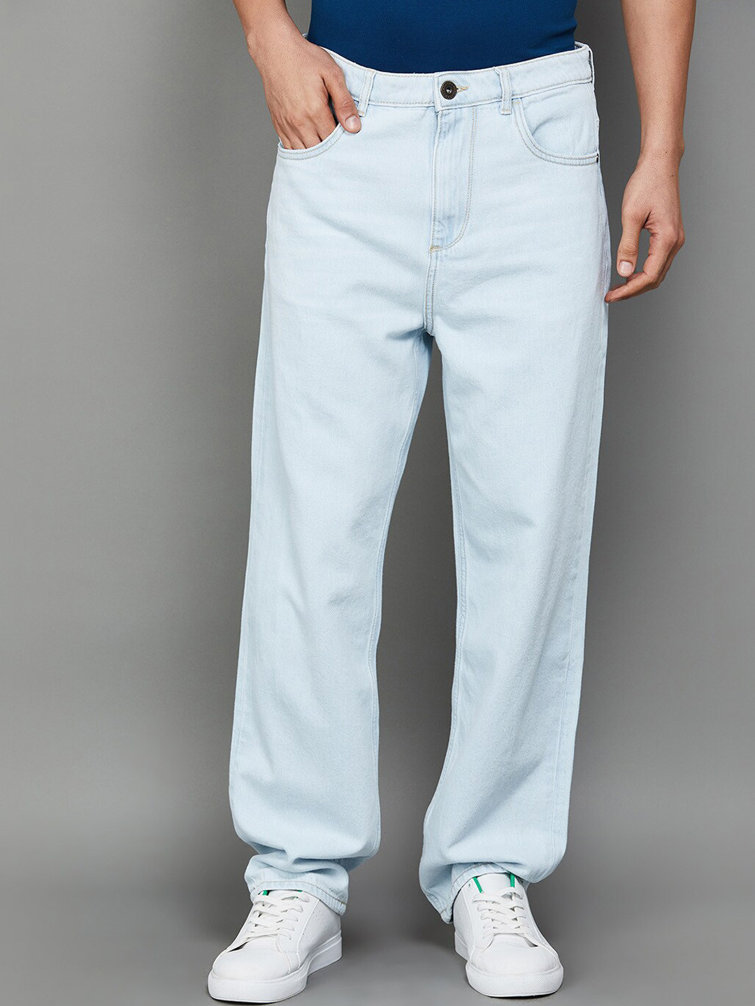 

Forca by Lifestyle Men Light Shade Clean Look Cotton Jeans, Blue