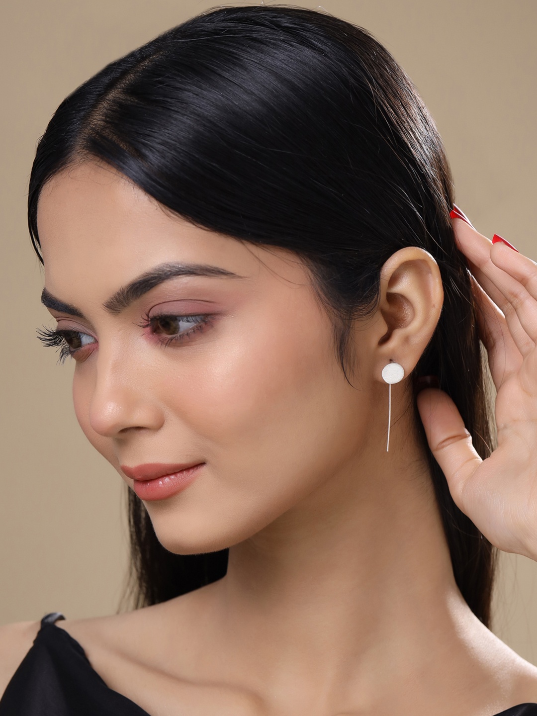 

Kicky And Perky 925 Sterling Silver Geometric Studs Earrings