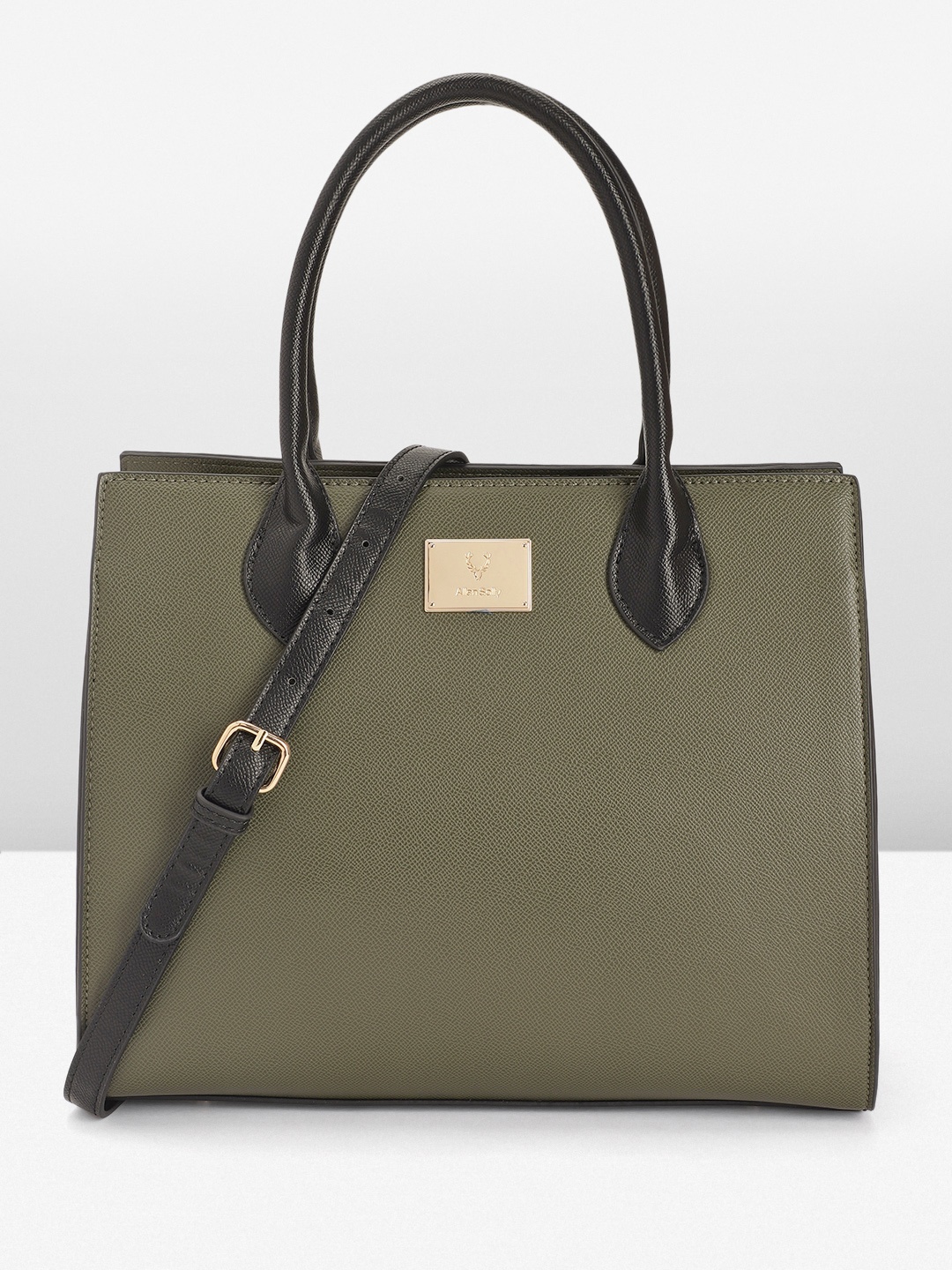 

Allen Solly Structured Handheld Bag, Olive