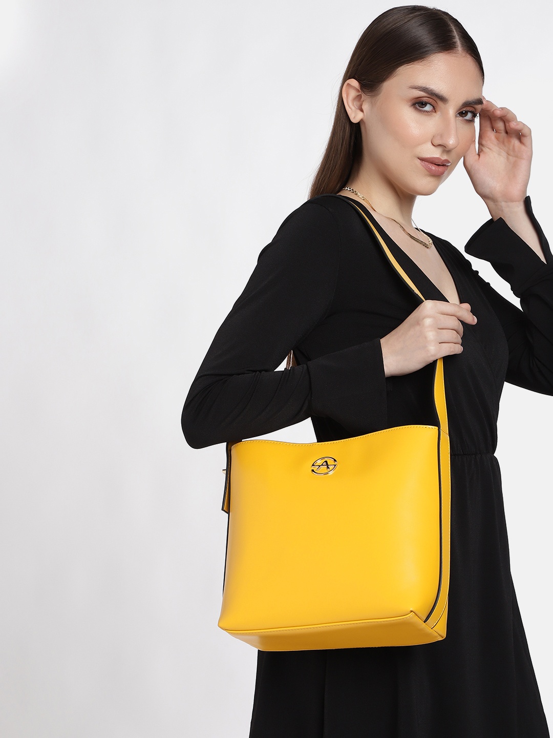 

Allen Solly Structured Shoulder Bag, Mustard