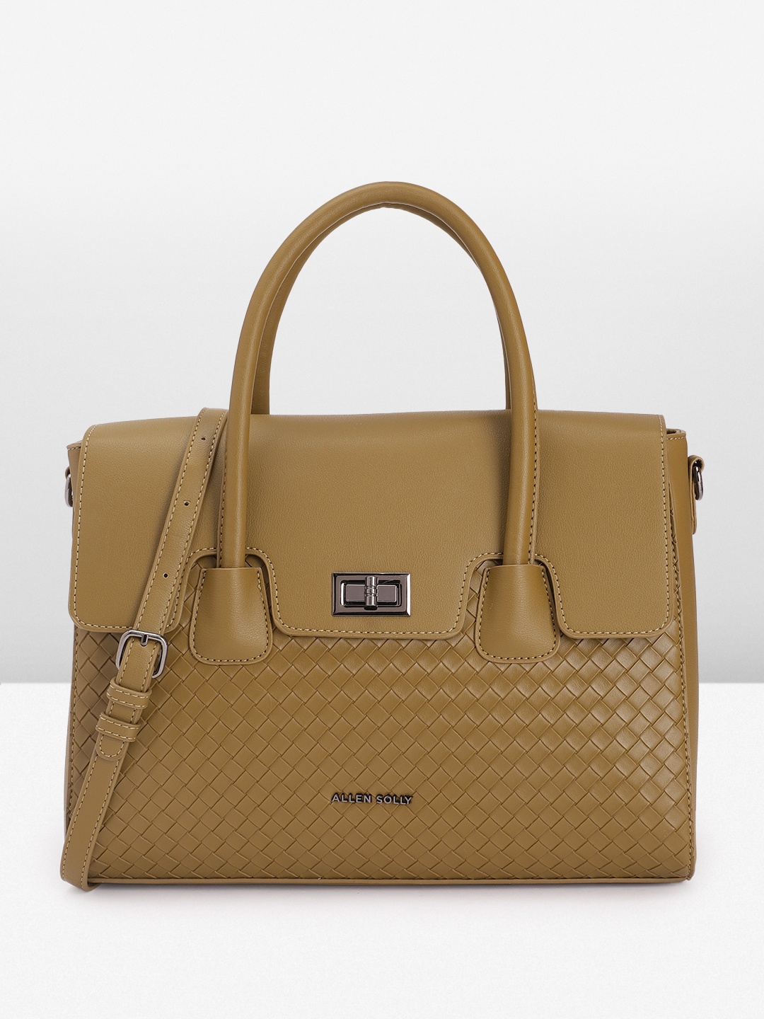 

Allen Solly Structured Handheld Bag, Olive