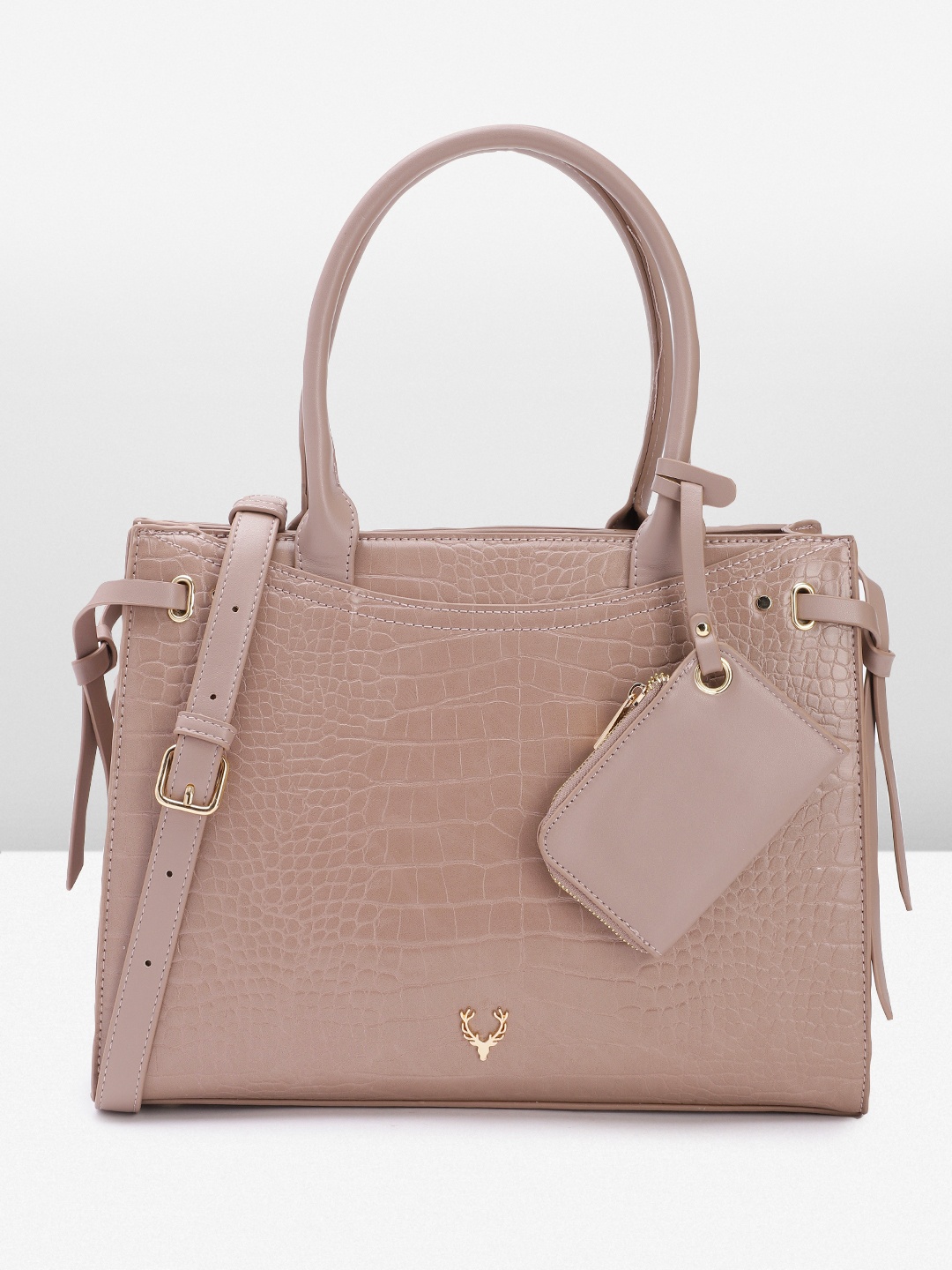 

Allen Solly Textured Handheld Bag, Mauve
