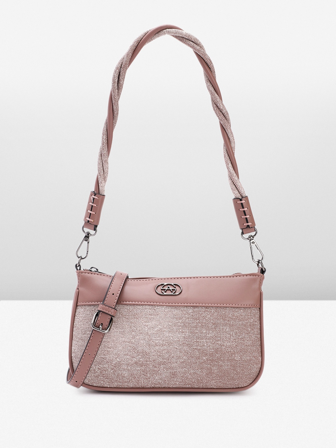 

Allen Solly Textured Handheld Bag, Nude