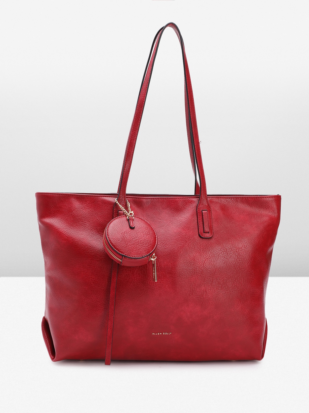 

Allen Solly Abstract Textured Structured Shoulder Bag, Red