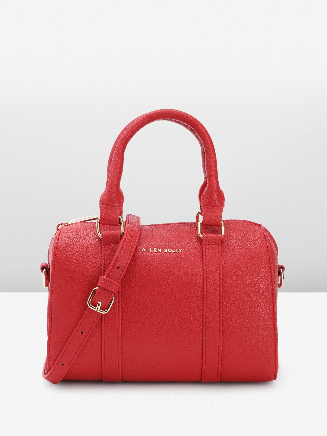 

Allen Solly Abstract Textured Structured Handheld Bag, Red