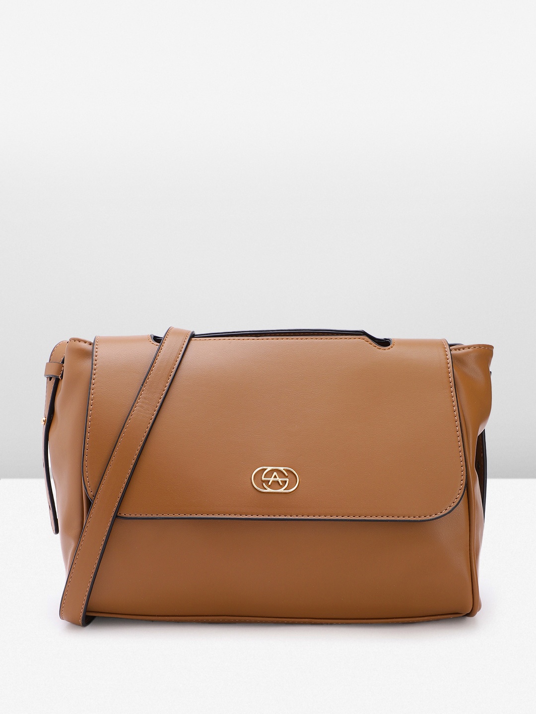 

Allen Solly Structured Sling Bag, Tan