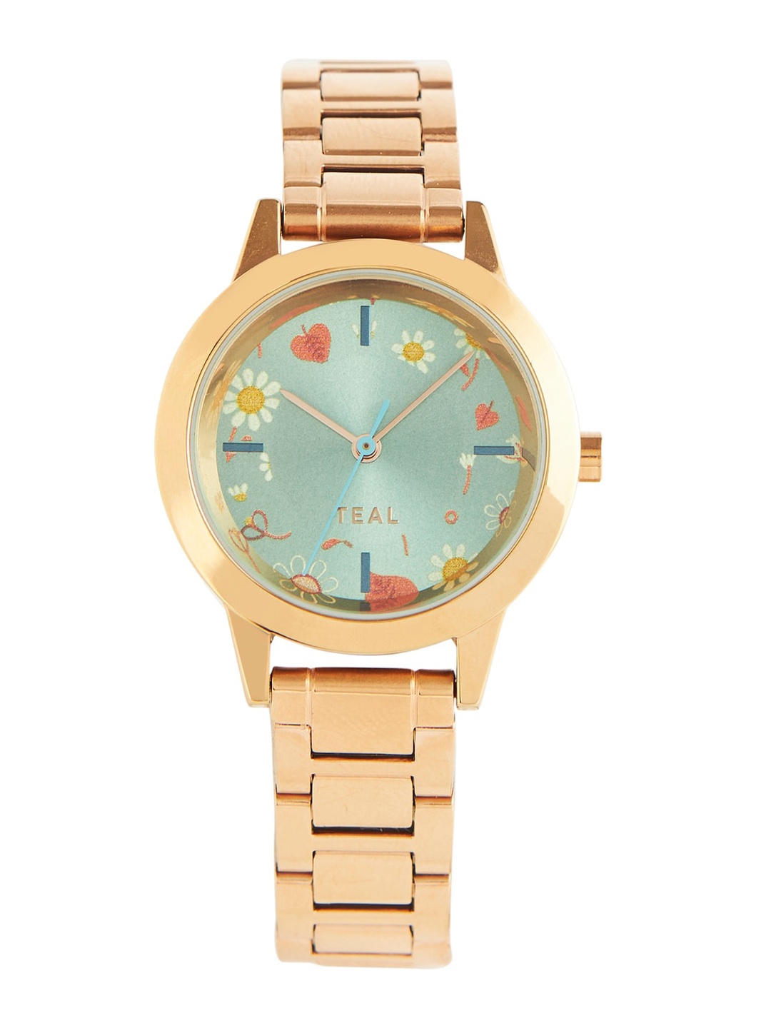 

TEAL BY CHUMBAK Women Printed Dial & Stainless Steel Bracelet Watch 8907605125034, Rose gold