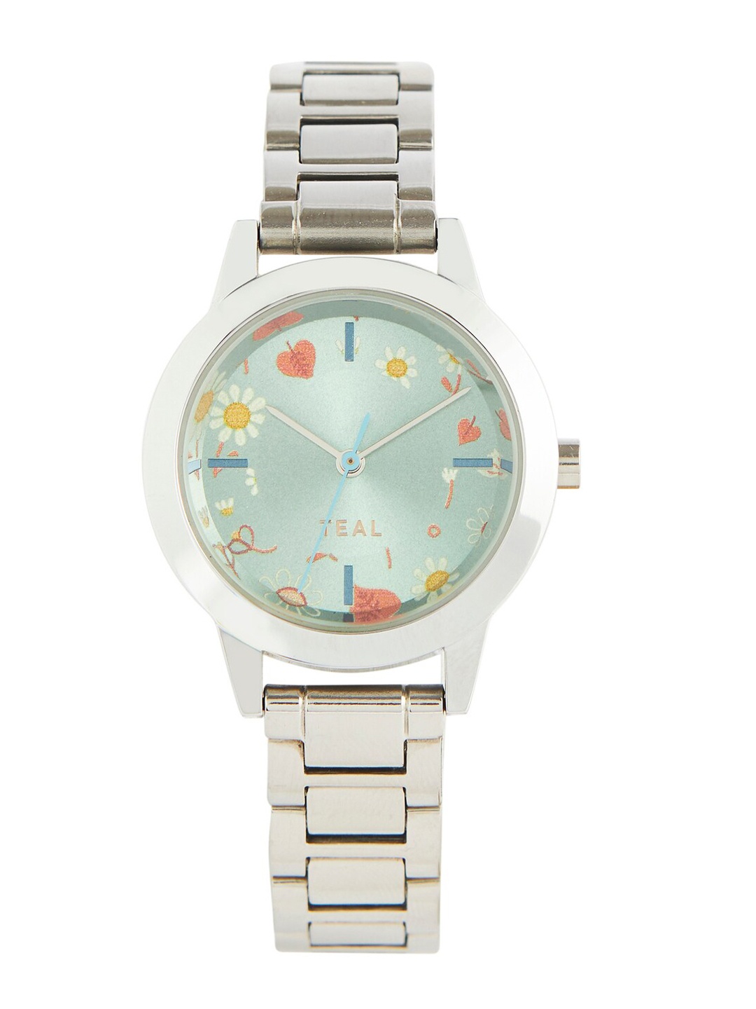 

TEAL BY CHUMBAK Embellished Dial Bracelet Style Analogue Watch 8907605125027, Silver