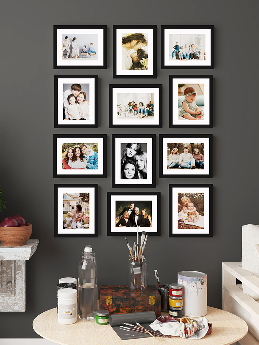 

Art Street Black 12 Pieces Individual Wooden Wall Photo Frames