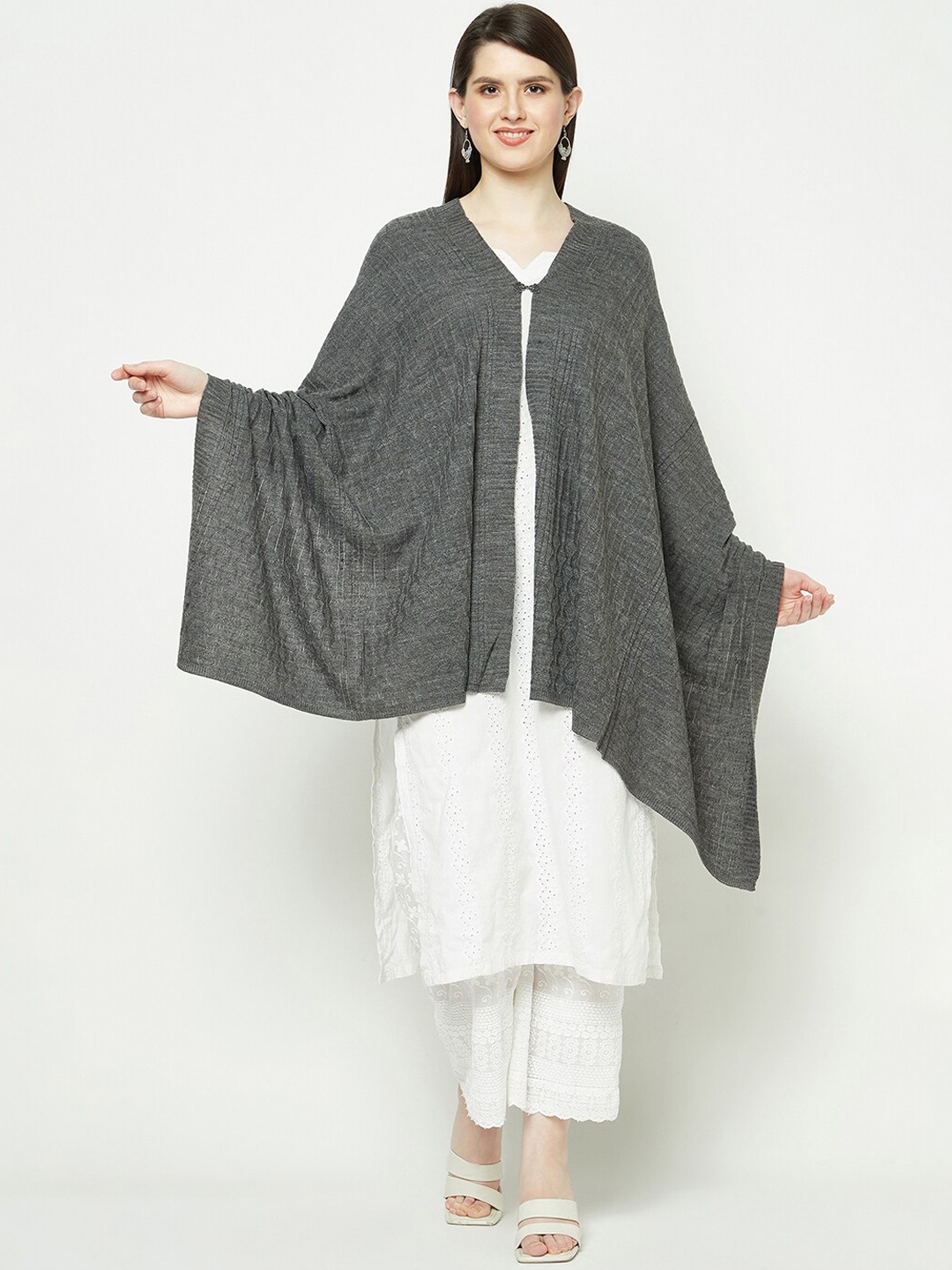 

Knitstudio Self Designed Knitted Shawl, Grey