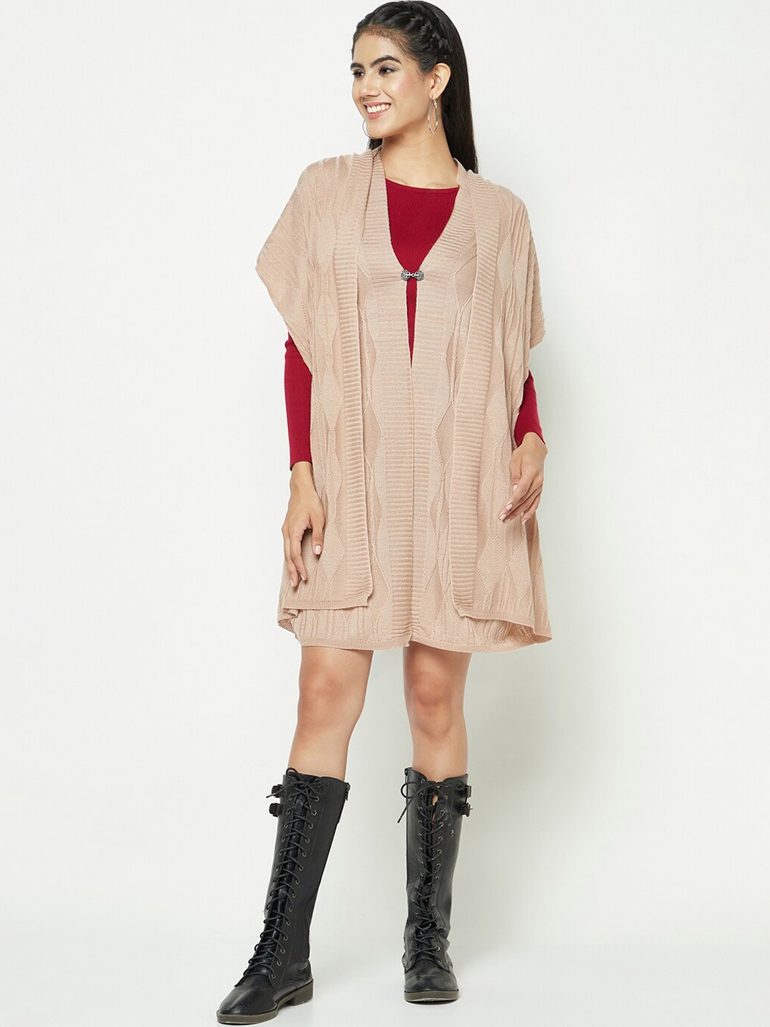

Knitstudio Self Designed Knitted Shawl, Beige