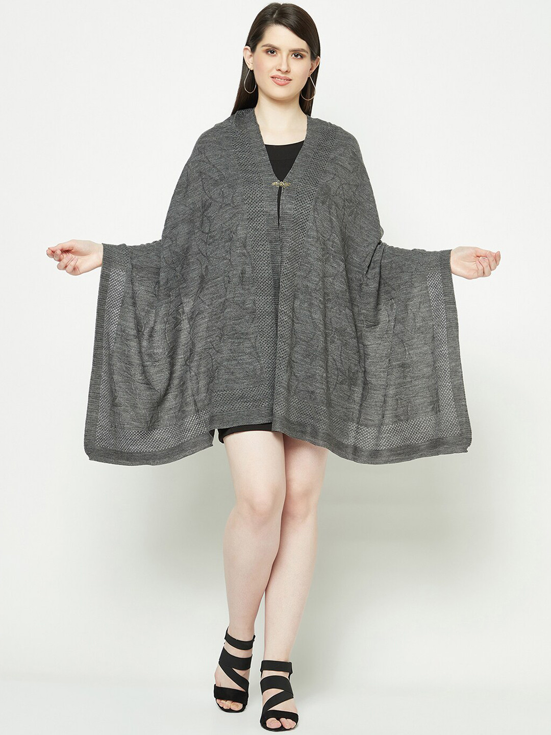

Knitstudio Self Design Knitted Shawl, Grey