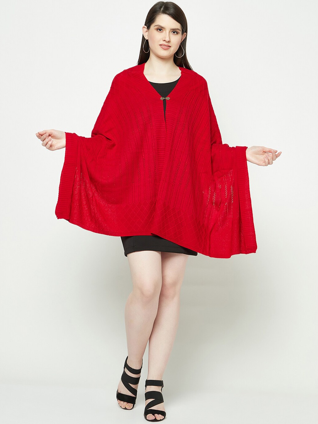 

Knitstudio Self Designed Knitted Shawl, Red