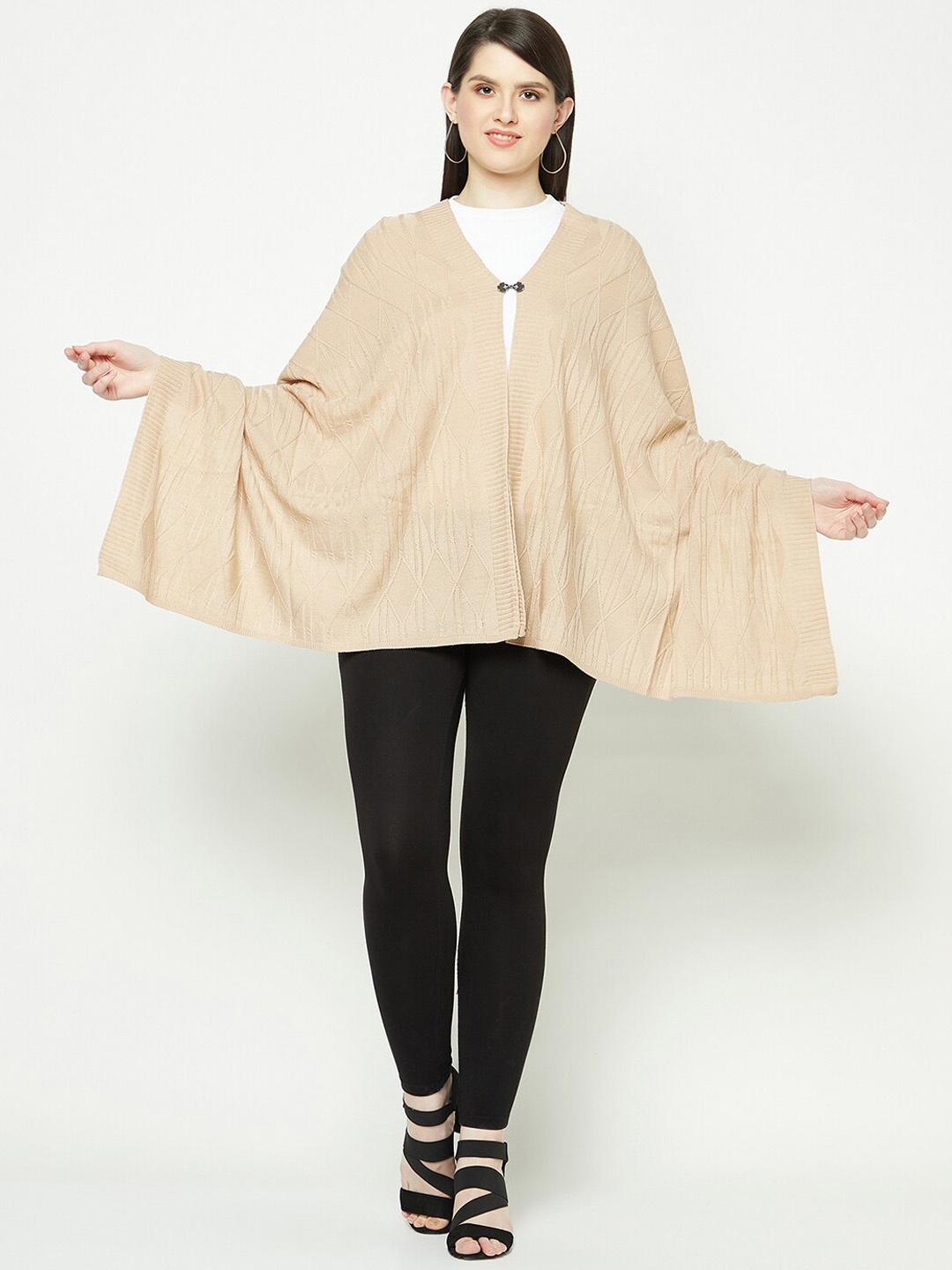 

Knitstudio Self Designed Knitted Shawl, Beige