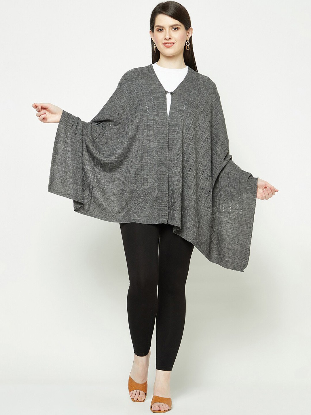 

Knitstudio Self Designed Knitted Shawl, Grey