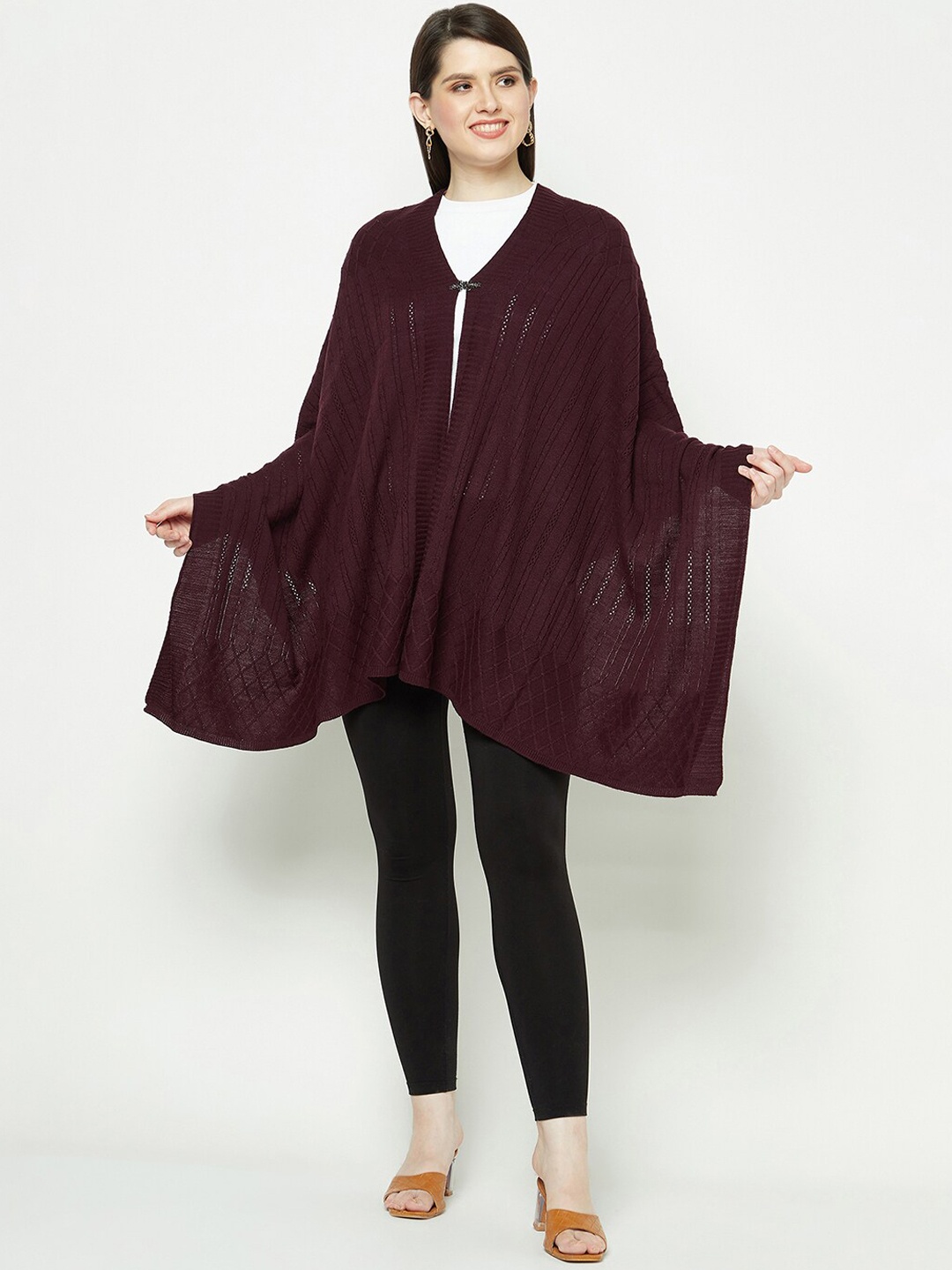 

Knitstudio Woven Design Shawl, Brown