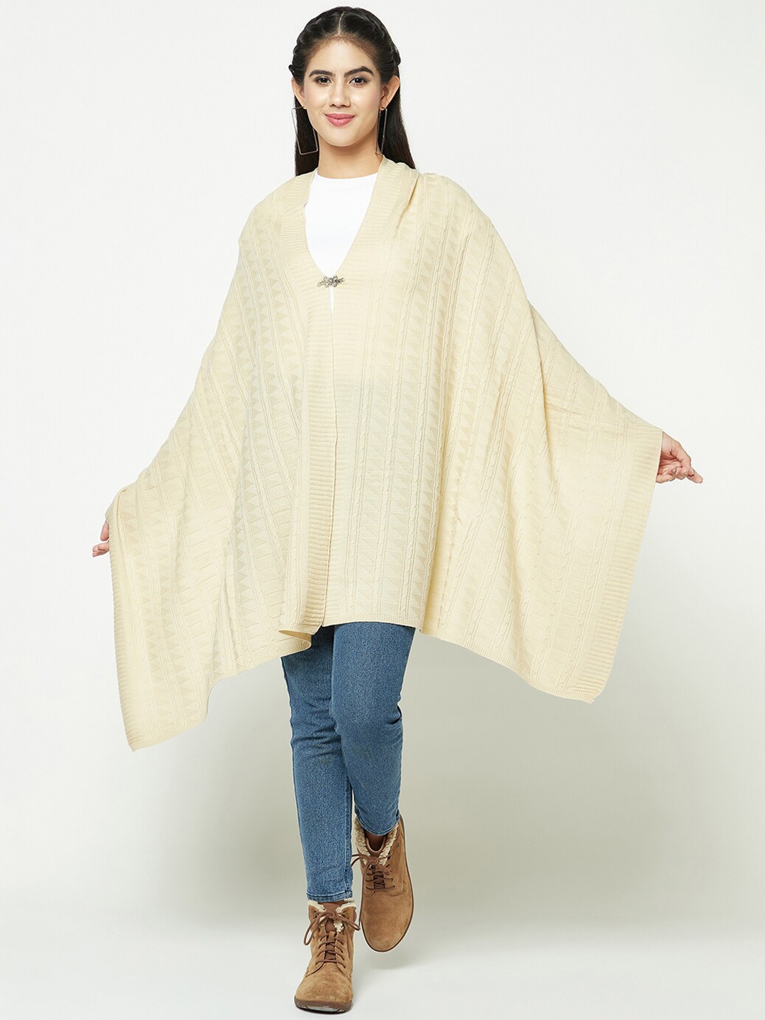 

Knitstudio Self Design Knitted Shawl, Beige