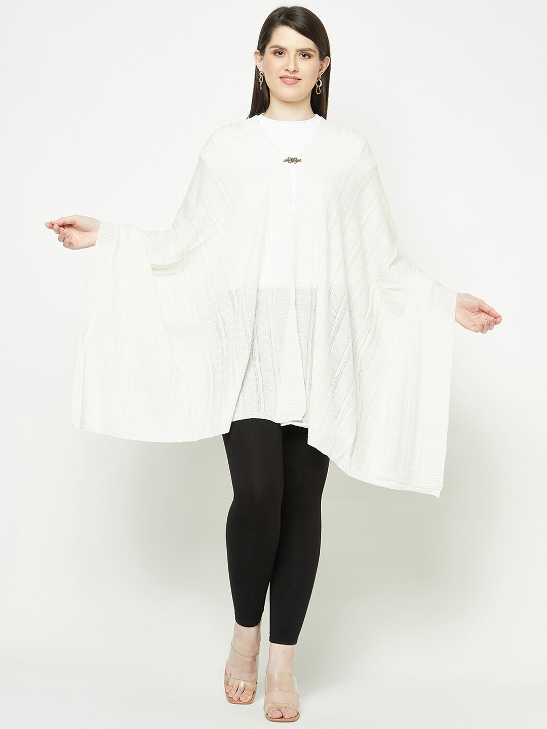 

Knitstudio Self Designed Knitted Shawl, White