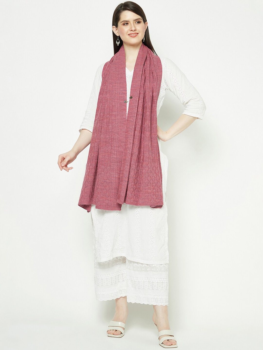 

Knitstudio Self Designed Knitted Shawl, Pink