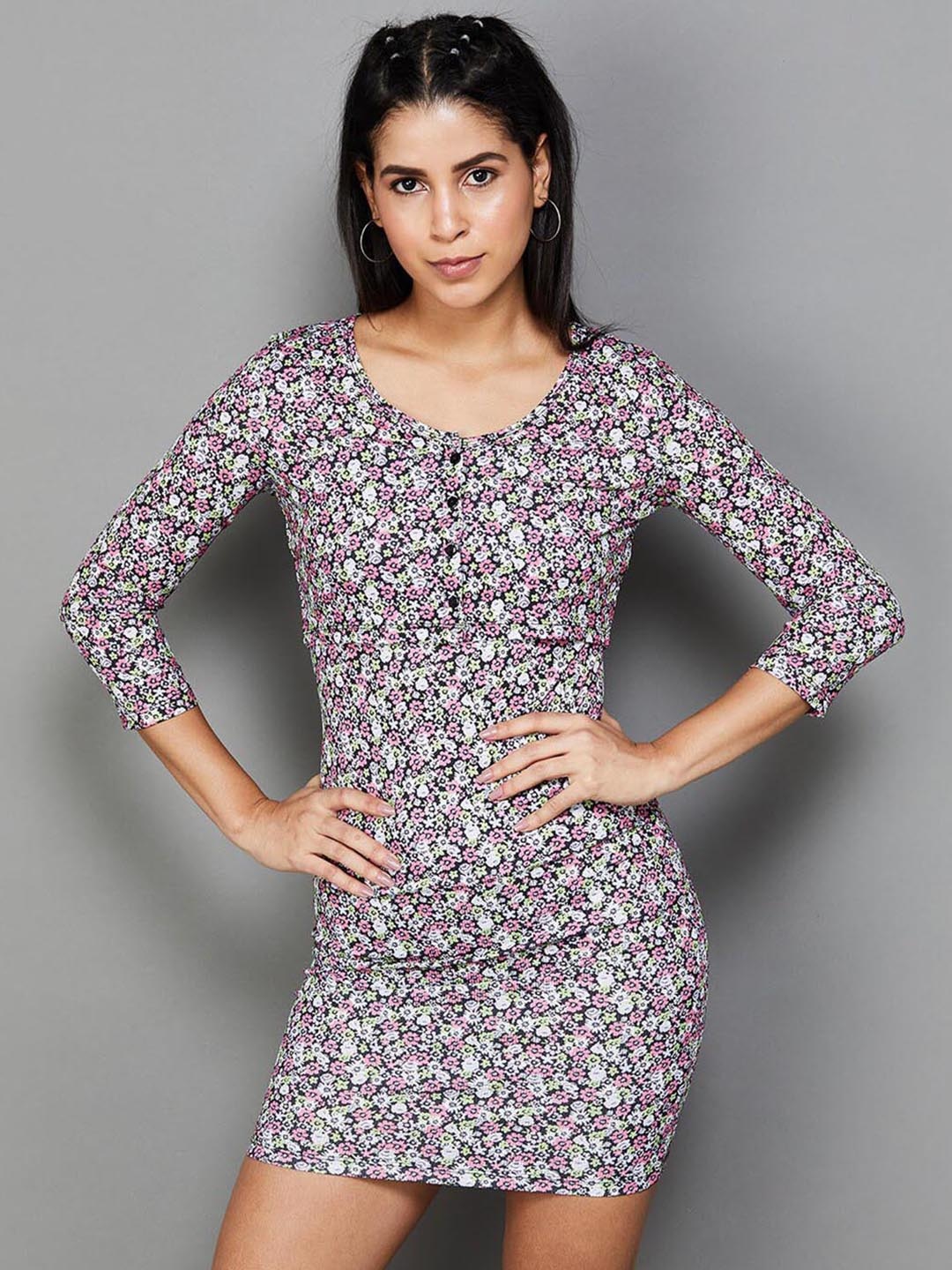 

Ginger by Lifestyle Floral Printed Sheath Dress, Black