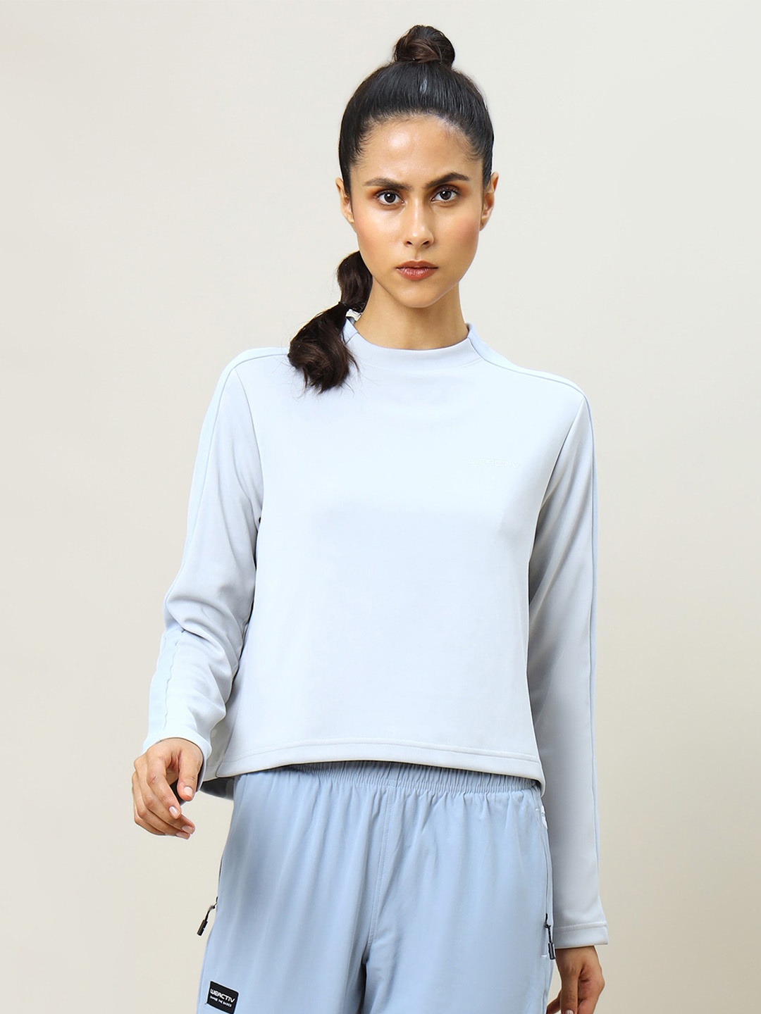 

Technosport High Neck Antimicrobial Sports Pullover Sweatshirt, Blue