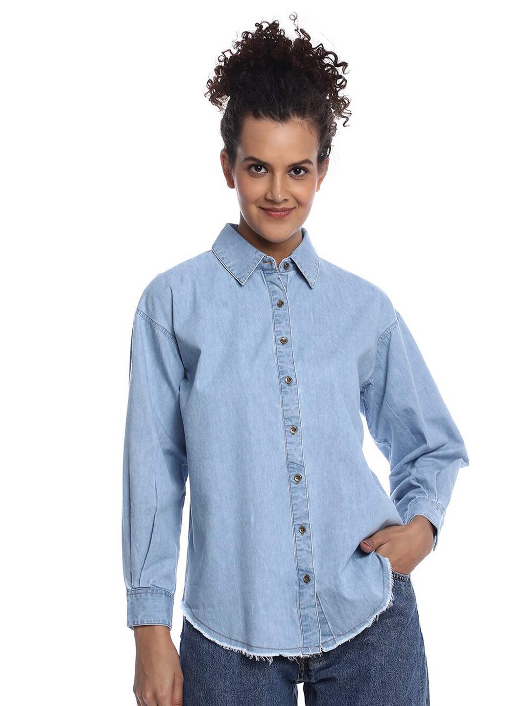 

Gazillion Comfort Denim Casual Shirt, Blue