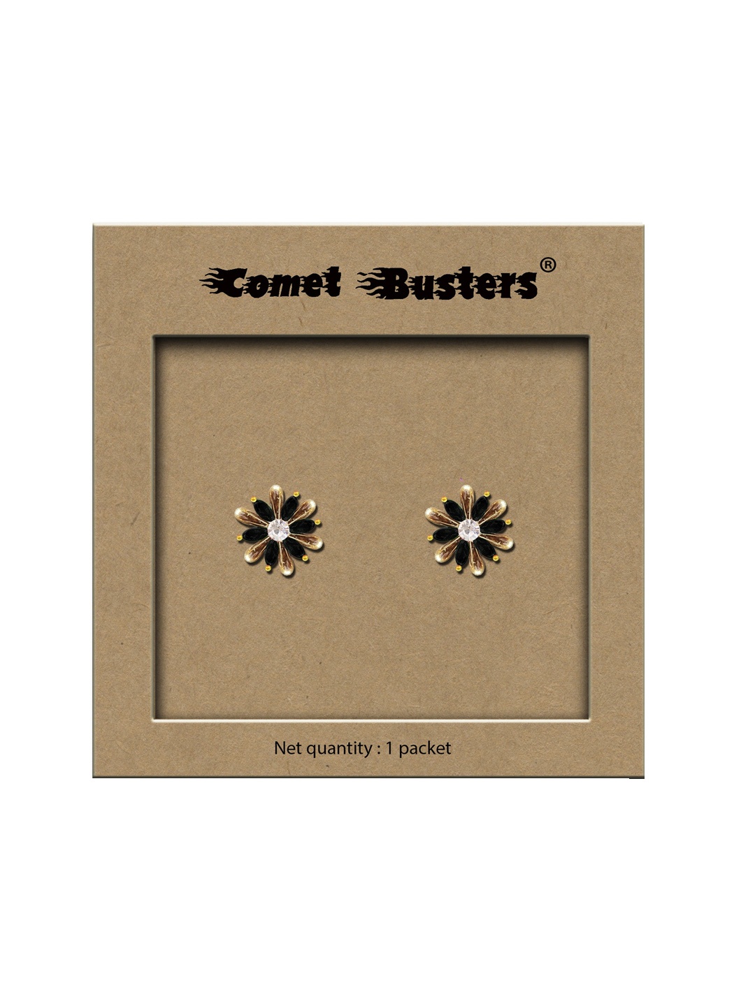 

Comet Busters Studs Earrings, Black