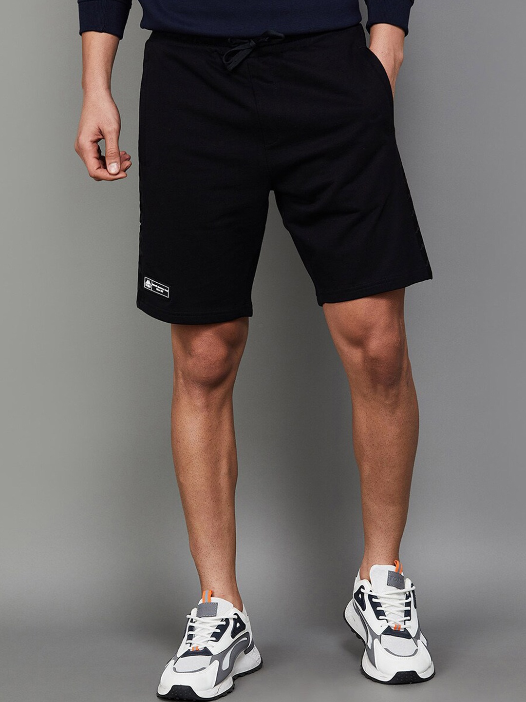 

Kappa Men Mid-Rise Cotton Gym Sports Shorts, Black
