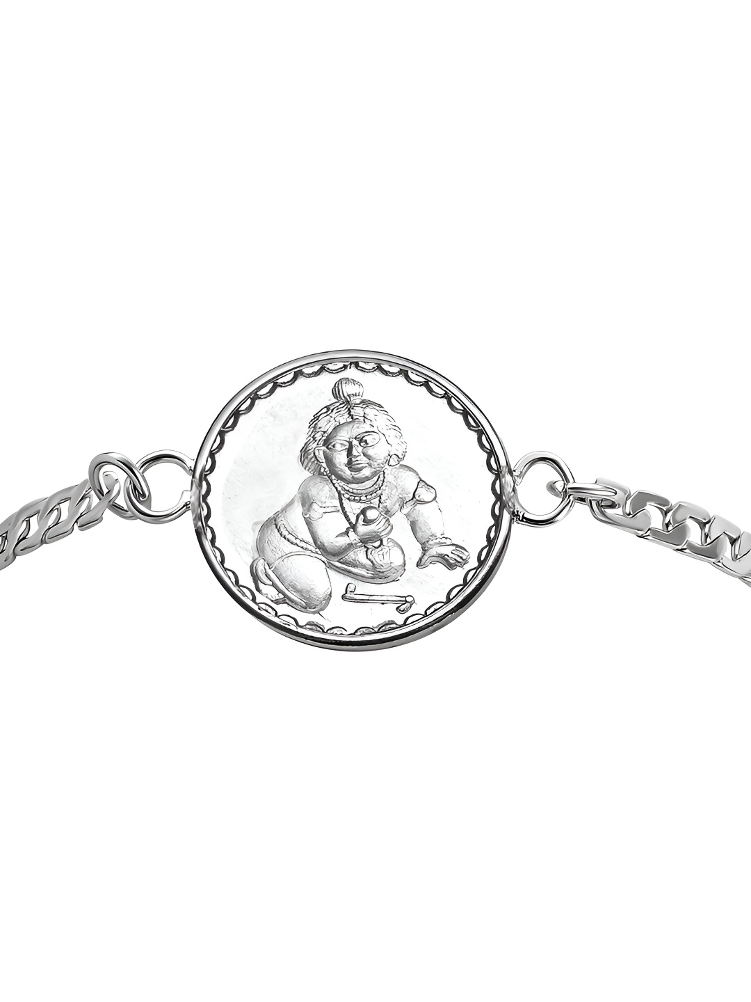 

Pray Everyday Silver-Plated Bal Gopal Cuff Bracelet