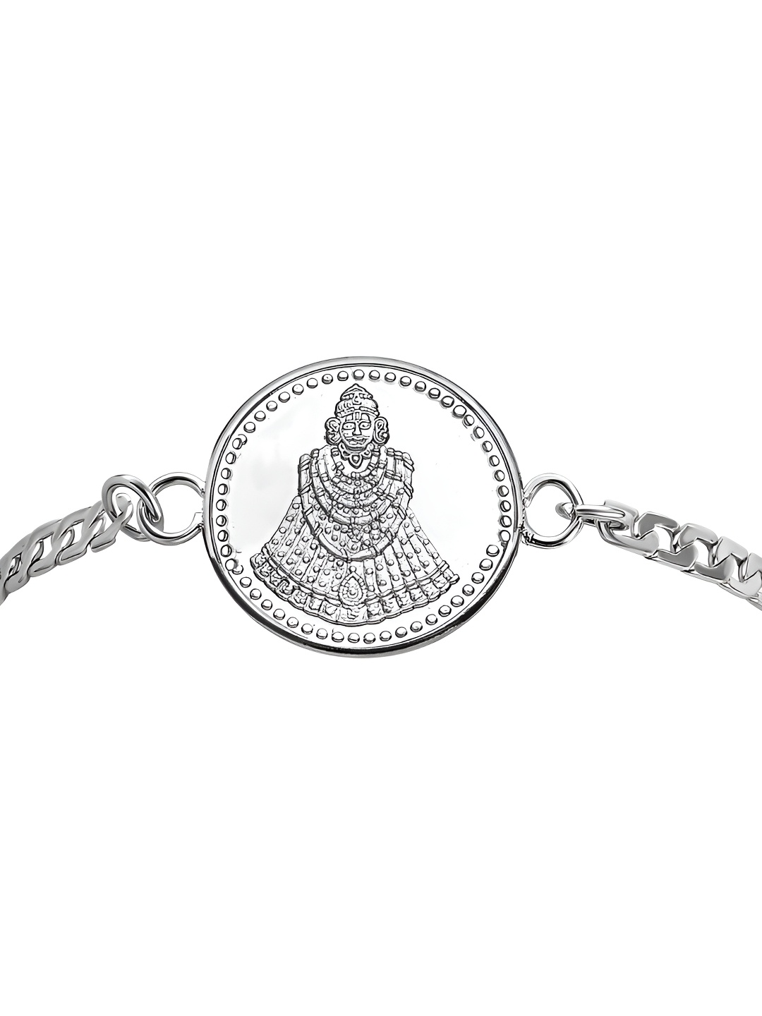 

Pray Everyday Silver-Plated Khatu Shyam Ji Bracelet