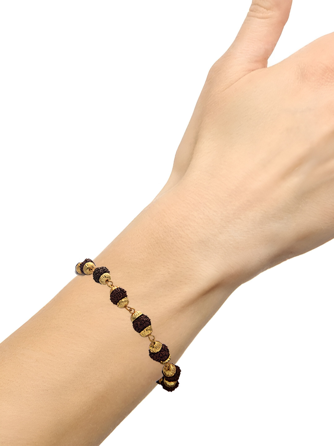 

Pray Everyday Gold-Plated Rudraksha Wraparound Bracelet