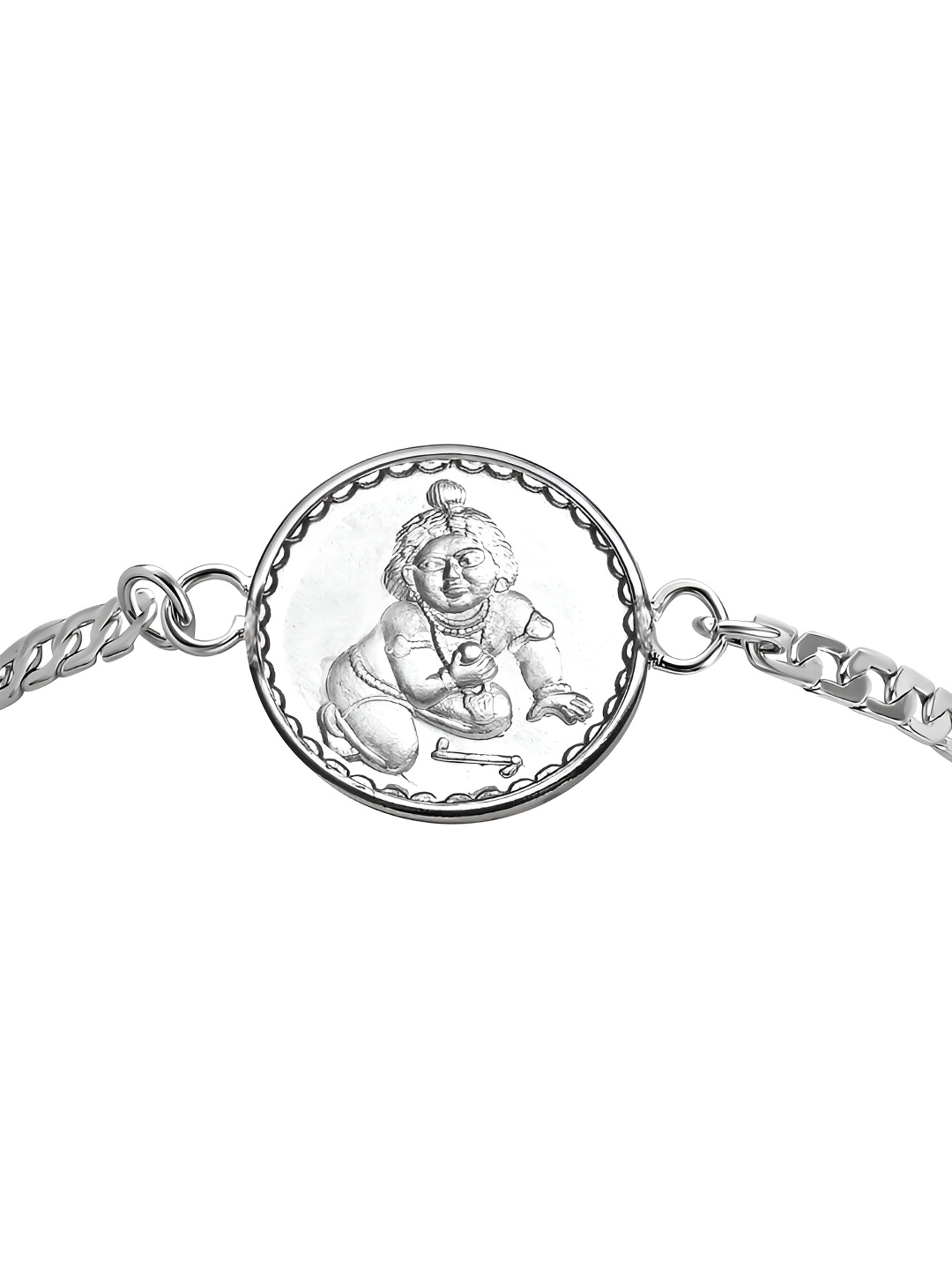 

Pray Everyday Silver-Plated Bal Gopal Bracelet