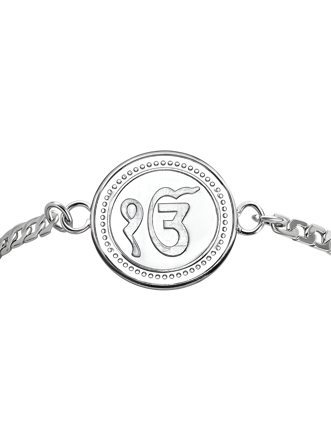 

Pray Everyday Unisex Sterling Silver-Plated Ek Omkar Wraparound Bracelet