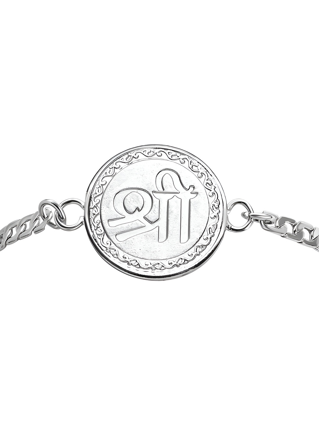 

Pray Everyday Unisex Silver-Plated Shree Lakshmi Vaibhav Wraparound Bracelet