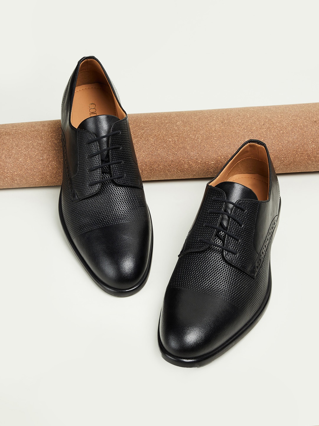 

CODE by Lifestyle Men Textured Formal Derbys, Black